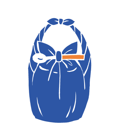 お弁当包みAのイラスト