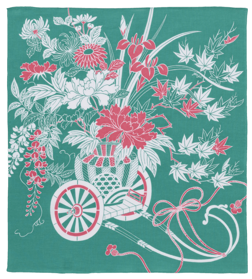 雛ふろしき 柄 花車